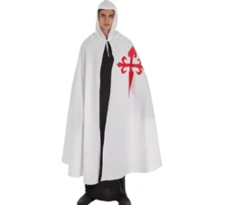 Cappotto medievale santiago blanca per adulti