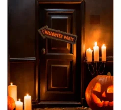 "Cartello fluorescente ""Festa di Halloween"" 56x17cm"