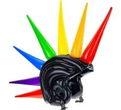 Casco chiodato multicolore gonfiabile da 90 cm