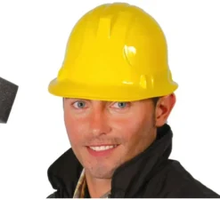 Casco da operaio o muratore di plastica