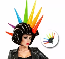 Casco punk gonfiabile da 90 cm con punte