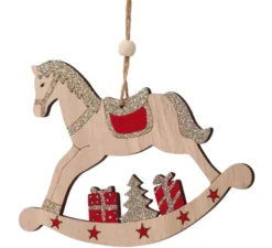 Cavallo di legno appeso 13 cm
