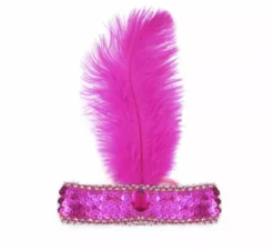Cerchietto Charleston con Piuma e Paillettes in diversi colori