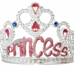 Cerchietto da principessa argento e rosa
