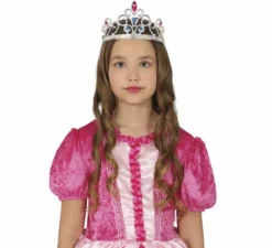 Cerchietto da principessa in argento con pietre