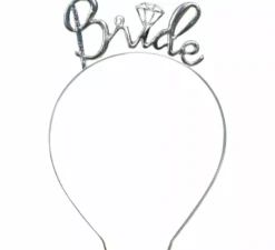 Cerchietto da sposa metallizzato argento