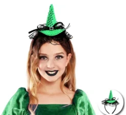 Cerchietto da Strega con paillettes e fiocco per bambini in diversi colori