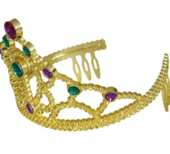 Cerchietto dorato con pietre multicolori per bambini