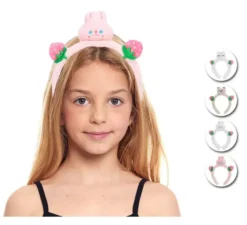 Cerchietto per capelli con fragole di peluche in colori assortiti per bambini