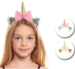 Cerchietto unicorno con fiocco in modelli assortiti