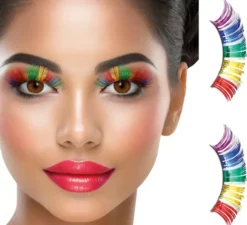 Ciglia finte arcobaleno metallizzato