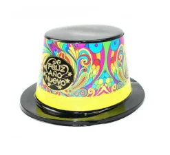 Cilindro in PVC multicolore Happy New Year