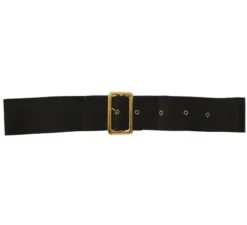 Cintura nera con fibbia dorata 120 cm