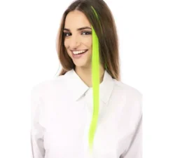 Ciocca di capelli verde chiaro in colori assortiti di 55 cm