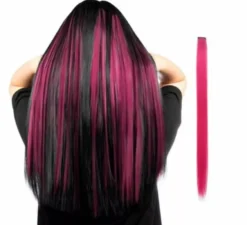 Ciocca lunga dritta in vari colori con clip