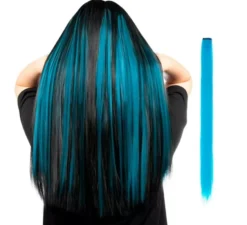 Ciocca lunga dritta in vari colori con clip