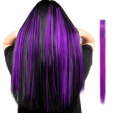 Ciocca lunga dritta in vari colori con clip