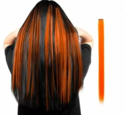 Ciocca lunga dritta in vari colori con clip