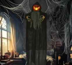 Ciondolo a forma di zucca da 120 cm con luce