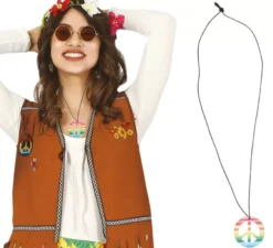 Ciondolo hippie multicolore da 6 cm