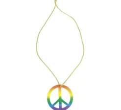Ciondolo pace hippie multicolore