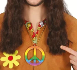 Ciondolo pace hippie multicolore
