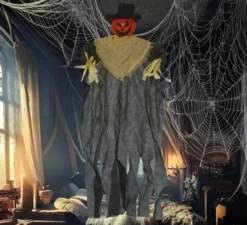 Ciondolo spaventapasseri zucca da 60 cm