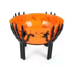 Ciotola arancione con base bracci scheletrici 26x18 cm