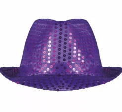 Classico cappello da gangster con paillettes in vari colori