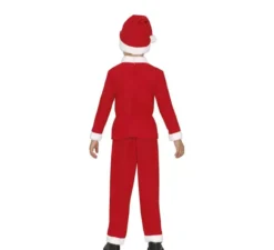 Classico costume da Babbo Natale con cappello e cintura per bambino
