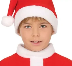 Classico costume da Babbo Natale con cappello e cintura per bambino
