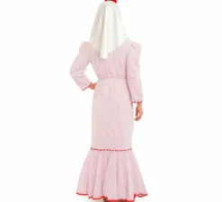 Classico costume da Chulapa bianco e rosso per donna