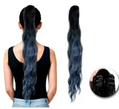 Coda di cavallo finta con piccola clip in vari colori