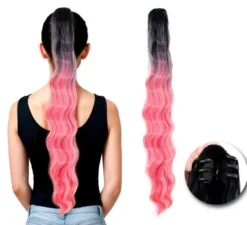Coda di cavallo finta con piccola clip in vari colori