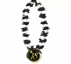 Collana 18 anni in bianco e nero