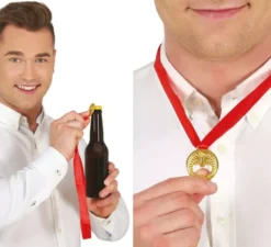 Collana apribottiglie con nastro rosso