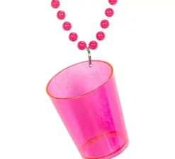 Collana con bicchierino in vari colori neon