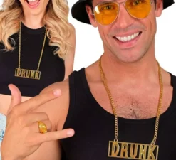 "Collana con ciondolo "" Ubriaco "" da 65 cm"