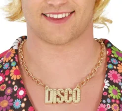Collana con disco metallico