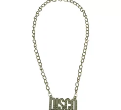Collana con disco metallico