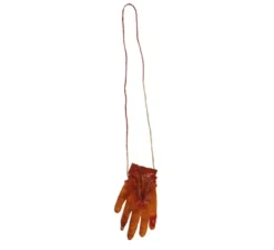 Collana con mano sanguinante