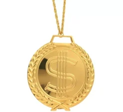 Collana con medaglione dollaro d'oro