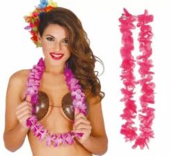 Collana di fiori hawaiana in vari colori