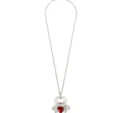 Collana di ragno rosso brillante