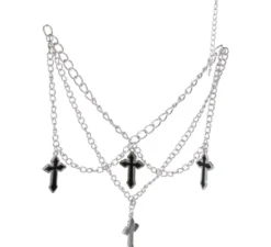 Collana gotica con 4 croci