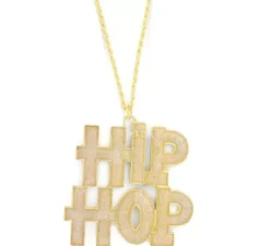 Collana grande da rapper hip-hop da 7,5x7 cm