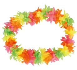 Collana hawaiana multicolore al neon