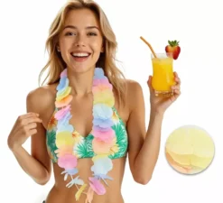Collana hawaiana pastello da 90 cm