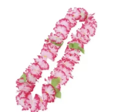 Collana Hawaii rosa tenue e fucsia 55 cm