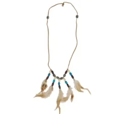 collana indiana con piume